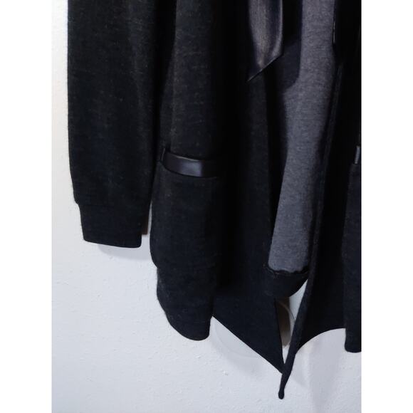 Carlos Campos Women's Charcoal Black Wool & Cotton Open Cardigan Size 2 - Picture 7 of 7